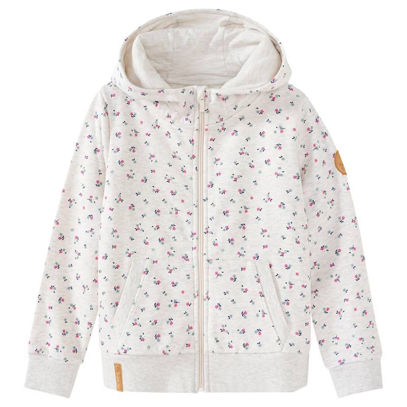 Mädchen Sweatjacke mit Blumen-Allover von Yigga