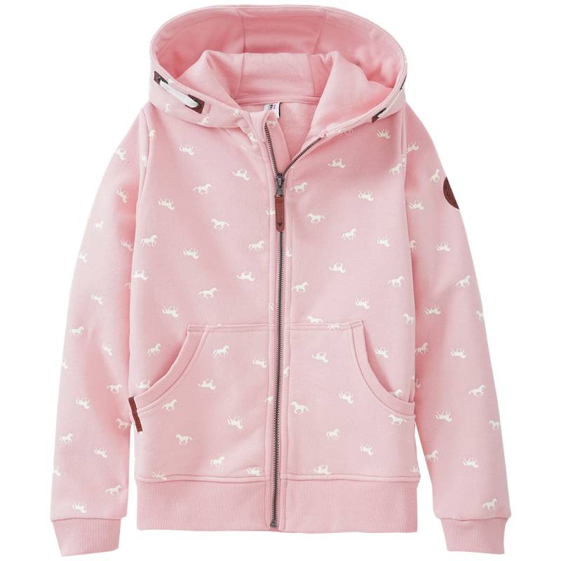 Mädchen Sweatjacke mit Pferde-Allover von Yigga