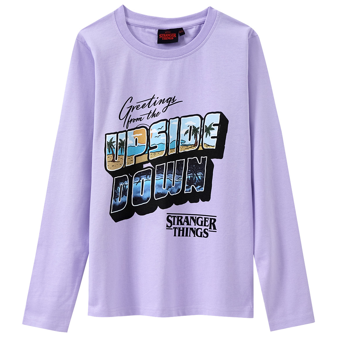 Stranger Things Langarmshirt mit großem Print von Yigga