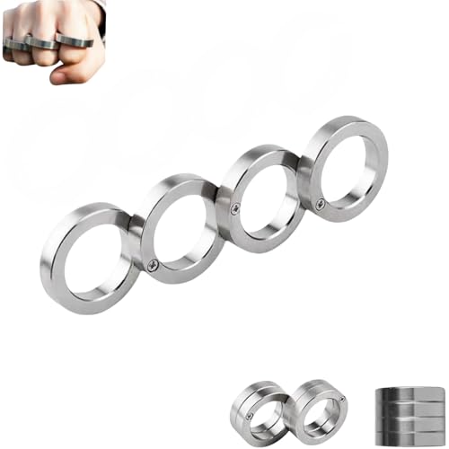 Fidget Ring ,Faltbarer Fingerring Zur Stressangstabbau Und Konzentration, 4 Finger Trigger Ring Zappelspielzeug als Notfall-Glasschläger Für Erwachsene Und Jugendliche 1pcs Fidget Ring ,Faltbarer Fingerring Zur Stressangstabbau Und Konzentration, 4 Finger Trigger Ring Zappelspielzeug als Notfall-Glasschläger Für Erwachsene Und Jugendliche 1pcs von Yigoo