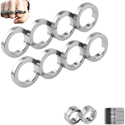 Fidget Ring ,Faltbarer Fingerring Zur Stressangstabbau Und Konzentration, 4 Finger Trigger Ring Zappelspielzeug als Notfall-Glasschläger Für Erwachsene Und Jugendliche 2pcs Fidget Ring ,Faltbarer Fingerring Zur Stressangstabbau Und Konzentration, 4 Finger Trigger Ring Zappelspielzeug als Notfall-Glasschläger Für Erwachsene Und Jugendliche 2pcs von Yigoo