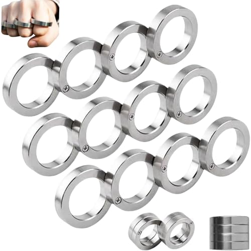 Fidget Ring ,Faltbarer Fingerring Zur Stressangstabbau Und Konzentration, 4 Finger Trigger Ring Zappelspielzeug als Notfall-Glasschläger Für Erwachsene Und Jugendliche 3pcs Fidget Ring ,Faltbarer Fingerring Zur Stressangstabbau Und Konzentration, 4 Finger Trigger Ring Zappelspielzeug als Notfall-Glasschläger Für Erwachsene Und Jugendliche 3pcs von Yigoo
