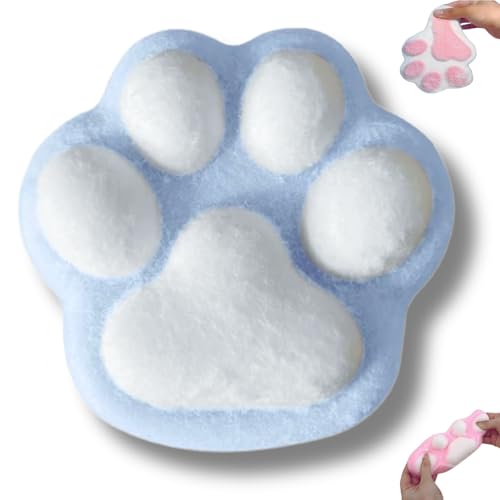 Taba Squishy paw Katzen Pfoten Groß, Anti Stress Squeeze Spielzeug fufu Handmade Squishy Katzenkralle Set Blau von Yigoo