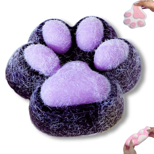 Taba Squishy paw Katzen Pfoten Groß, Anti Stress Squeeze Spielzeug fufu Handmade Squishy Katzenkralle Set Schwarz Violet von Yigoo