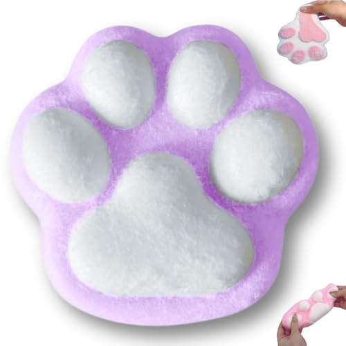 Taba Squishy paw Katzen Pfoten Groß, Anti Stress Squeeze Spielzeug fufu Handmade Squishy Katzenkralle Set Schwarz Violet von Yigoo