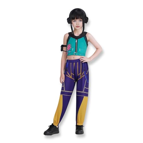 Yigoo Koreanpop Demon Kostüm Kinder, Hunter Cosplay Costume Outfit Mädchen, Anime Jäger Popsänger Idol Bühnenuniform Verkleidung für Karneval Halloween Party 130 Yigoo Koreanpop Demon Kostüm Kinder, Hunter Cosplay Costume Outfit Mädchen, Anime Jäger Popsänger Idol Bühnenuniform Verkleidung für Karneval Halloween Party 130 von Yigoo