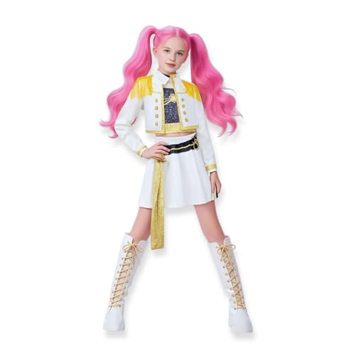 Yigoo Koreanpop Demon Kostüm Kinder, Hunter Cosplay Costume Outfit Mädchen, Anime Jäger Popsänger Idol Bühnenuniform Verkleidung für Karneval Halloween Party 130 Yigoo Koreanpop Demon Kostüm Kinder, Hunter Cosplay Costume Outfit Mädchen, Anime Jäger Popsänger Idol Bühnenuniform Verkleidung für Karneval Halloween Party 130 von Yigoo