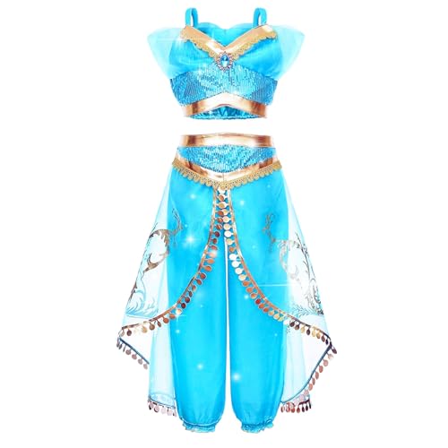 Yigoo Prinzessin Kostüm Mädchen Jasmin Kostüm Kinder Frauen Aladdin Kleid Weihnachten Verkleidung Karneval Party Halloween Fest 140 Yigoo Prinzessin Kostüm Mädchen Jasmin Kostüm Kinder Frauen Aladdin Kleid Weihnachten Verkleidung Karneval Party Halloween Fest 140 von Yigoo