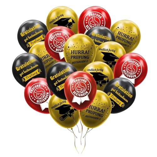 Prüfung Bestanden Deko Luftballons Set 20 Stück Abschlussfeier Gratulation Ballons für Abi Abitur Studium Abschluss Graduation Party Dekoration Prüfung Bestanden Deko Luftballons Set 20 Stück Abschlussfeier Gratulation Ballons für Abi Abitur Studium Abschluss Graduation Party Dekoration von YiiiGoood