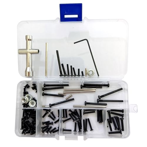 RC Auto Schraube Box Kit Reparatur Werkzeug Zubehör Schrauben Sortiment Set Hardware Fasteners Kompatibel mit Hyper Go H16BM H16DR H16 MJX 16207 16208 16209 16210 1/16 Scale RC Upgrade Teile von YijiaLink