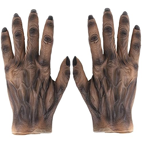 Yililay Wolfsklauenhandschuhe Unisex Wolf Kostümhandschuhe Halloween Werwolf Cosplay Pfoten Handschuhe für Halloween, Cosplay -Kostümparty 1 Paare von Yililay