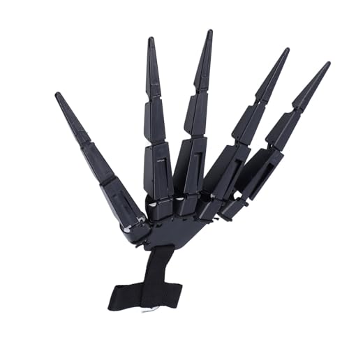 Schwarze Spider Claw Finger Prop, Flexible Gelenke, Verstellbare Breite, Festival Cosplay Performance mit für Erwachsene (Rechte Hand) von Yinhing