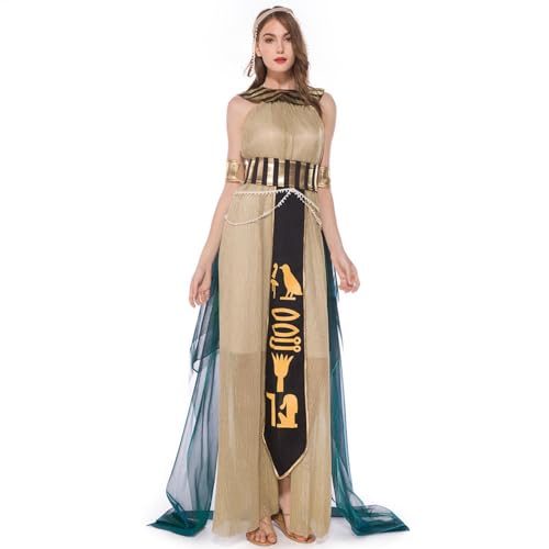 Yiohejy Ägyptische Halloween -Kostüme für Frauen, Frauen Cleopatra Kostüm, erwachsene ägyptische Prinzessin Cosplay -Outfits, Kostüm für Erwachsene Frauen Halloween Kostüme von Yiohejy