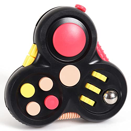 Fidget-Pad-Spielzeug mit 13 Fidget-Funktionen, Fidget-Controller, Stressabbau, Würfelwürfel, lindert Stress, Anti-Angst, Depression-Pad, Fidget-Spinner für Stressabbau, Angst, Kinder, Erwachsene von Yiran