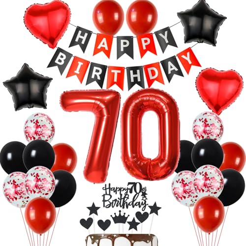 70 Geburtstag Deko Schwarzes Rot, Tortendeko 70. Geburtstag Dekoration Frau, Luftballon 70 Rot Schwarz Mann, Geburtstagsdeko 70 Jahr Frau, Tortendeko 70 Jahre 70 Geburtstag Deko Schwarzes Rot, Tortendeko 70. Geburtstag Dekoration Frau, Luftballon 70 Rot Schwarz Mann, Geburtstagsdeko 70 Jahr Frau, Tortendeko 70 Jahre von Yishamei
