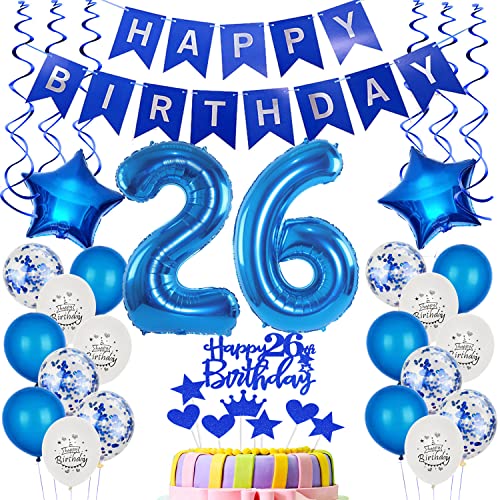 Folienballon 26. Geburtstag Dekoration Blau Tortendeko Geburtstag 26 Jahre Mann Luftballons 26 Mann Tortendeko 26. Männer ,Geburtstagsdeko 26 Jahre Happy Birthday 26 deko Folienballon 26. Geburtstag Dekoration Blau Tortendeko Geburtstag 26 Jahre Mann Luftballons 26 Mann Tortendeko 26. Männer ,Geburtstagsdeko 26 Jahre Happy Birthday 26 deko von Yishamei