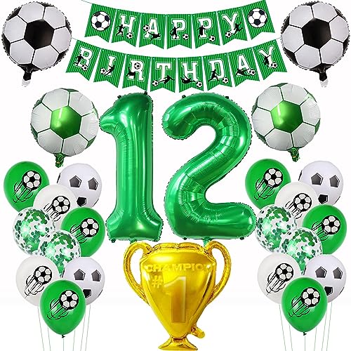 Fußball 12 Geburtstag Deko Fussball Luftballon 12. Geburtstag Grün 12 Ballon Fußball Deko 12.Geburtstagsdeko Fußball Geburtstagsdeko Jungen 12 Jahr Fußball Geburtstagsdeko 12 Jahre Fußball Deko von Yishamei