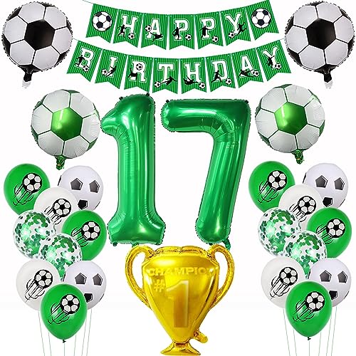 Fußball 17 Geburtstag Deko Fussball Luftballon 17. Geburtstag Grün 17 Ballon Fußball Deko 17.Geburtstagsdeko Fußball Geburtstagsdeko Jungen 17 Jahr Fußball Geburtstagsdeko 17 Jahre Fußball Deko von Yishamei