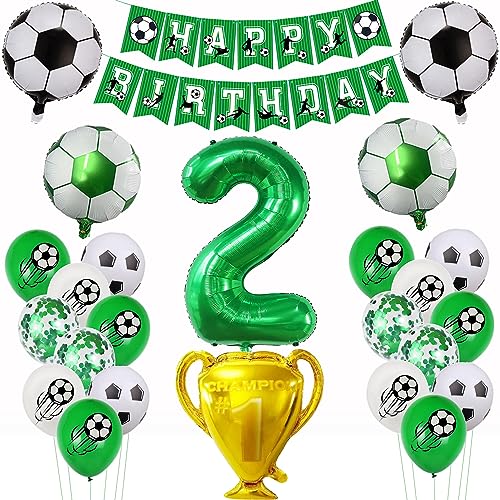 Fußball 2 Geburtstag Deko Fussball Luftballon 2. Geburtstag Grün 2 Ballon Fußball Deko 2.Geburtstagsdeko Fußball Geburtstagsdeko Jungen 2 Jahr Fußball Geburtstagsdeko 2 Jahre Fußball Deko von Yishamei