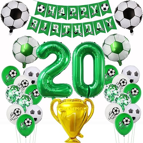 Fußball 20 Geburtstag Deko Fussball Luftballon 20. Geburtstag Grün 20 Ballon Fußball Deko 20.Geburtstagsdeko Fußball Geburtstagsdeko Jungen 20 Jahr Fußball Geburtstagsdeko 20 Jahre Fußball Deko von Yishamei