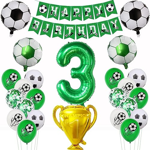 Fußball 3 Geburtstag Deko Fussball Luftballon 3. Geburtstag Grün 3 Ballon Fußball Deko 3.Geburtstagsdeko Fußball Geburtstagsdeko Jungen 3 Jahr Fußball Geburtstagsdeko 3 Jahre Fußball Deko von Yishamei