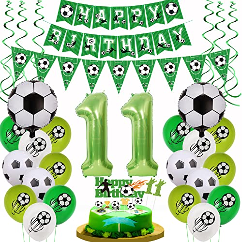 Fussball Luftballon 11. Geburtstag Grün Fußball 11 Geburtstag Deko 11 Jahre Tortendeko Fussball 11 Ballon Fußball Deko Fußball Luftballon 11 Jahre Geburtstag Deko 11 Junge Fußball Geburtstagsdeko von Yishamei