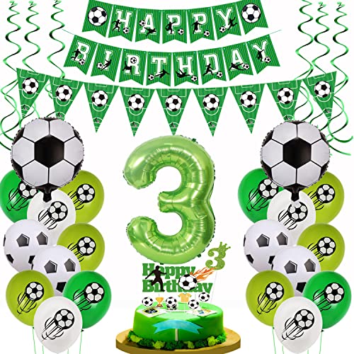 Fussball Luftballon 3. Geburtstag Grün Fußball 3 Geburtstag Deko 3 Jahre Tortendeko Fussball 3 Ballon Fußball Deko Fußball Luftballon 3 Jahre Geburtstag Deko 3 Jahre Junge Fußball Geburtstagsdeko von Yishamei