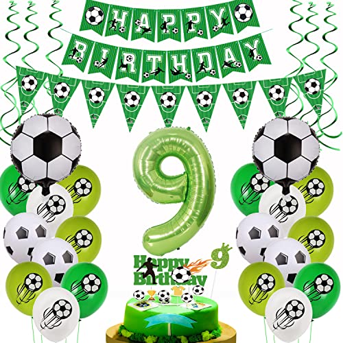 Fussball Luftballon 9. Geburtstag Grün Fußball 9 Geburtstag Deko 9 Jahre Tortendeko Fussball 9 Ballon Fußball Deko Fußball Luftballon 9 Jahre Geburtstag Deko 9 Jahre Junge Fußball Geburtstagsdeko von Yishamei