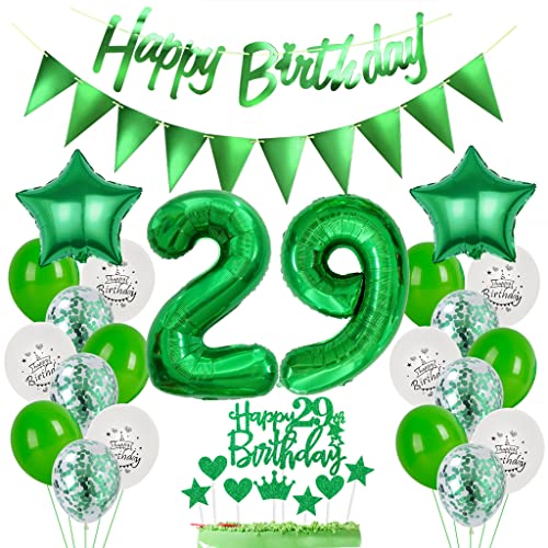Grün 29. Geburtstag Dekoration, Luftballon 29. Geburtstag Deko, Tortendeko 29 Jahre Junge, Deko 29. Junge Mädchen, Grün Deko 29. Ballons Grün 29. Geburtstag Dekoration, Luftballon 29. Geburtstag Deko, Tortendeko 29 Jahre Junge, Deko 29. Junge Mädchen, Grün Deko 29. Ballons von Yishamei
