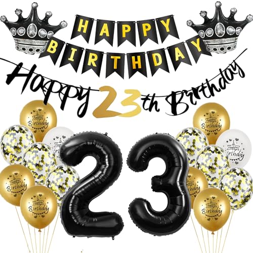 Luftballon 23.Geburtstag deko Mann Frau gold Schwarz Folienballon 23 jahre Geburtstag Mann dekoration Schwarz Happy 23th Birthday Girlande Geburtstagsdeko 23 deko geburtstag 23 jahre Mann Frauen Luftballon 23.Geburtstag deko Mann Frau gold Schwarz Folienballon 23 jahre Geburtstag Mann dekoration Schwarz Happy 23th Birthday Girlande Geburtstagsdeko 23 deko geburtstag 23 jahre Mann Frauen von Yishamei
