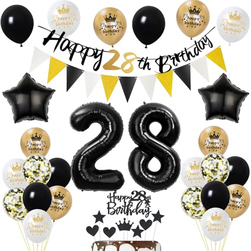 Luftballons 28 Geburtstag Deko Mann Frauen, Banner 28 Geburtstag Girlande Deko 28. Geburtstag Frau Tortendeko 28. Geburtstag Mann Schwarz Gold Geburtstagsdeko 28 jahre Mann Frau Ballons Luftballons 28 Geburtstag Deko Mann Frauen, Banner 28 Geburtstag Girlande Deko 28. Geburtstag Frau Tortendeko 28. Geburtstag Mann Schwarz Gold Geburtstagsdeko 28 jahre Mann Frau Ballons von Yishamei