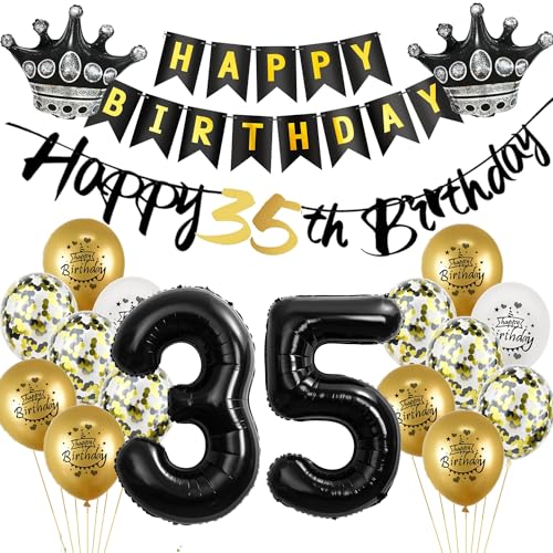 Luftballon 35.Geburtstag deko Mann Frau gold Schwarz Folienballon 35 jahre Geburtstag Mann dekoration Schwarz Happy 35th Birthday Girlande Geburtstagsdeko 35 deko geburtstag 35 jahre Mann Frauen Luftballon 35.Geburtstag deko Mann Frau gold Schwarz Folienballon 35 jahre Geburtstag Mann dekoration Schwarz Happy 35th Birthday Girlande Geburtstagsdeko 35 deko geburtstag 35 jahre Mann Frauen von Yishamei