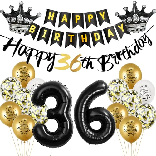 Luftballon 36.Geburtstag deko Mann Frau gold Schwarz Folienballon 36 jahre Geburtstag Mann dekoration Schwarz Happy 36th Birthday Girlande Geburtstagsdeko 36 deko geburtstag 36 jahre Mann Frauen Luftballon 36.Geburtstag deko Mann Frau gold Schwarz Folienballon 36 jahre Geburtstag Mann dekoration Schwarz Happy 36th Birthday Girlande Geburtstagsdeko 36 deko geburtstag 36 jahre Mann Frauen von Yishamei