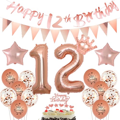 Luftballons 12 Geburtstag Mädchen dekoration rosegold set,Ballon 12. Geburtstag Dekoration Mädchen happy 12th birthday Girlanden,12 jahre Mädchen deko Geburtstagsdeko 12 jahre Mädchen 12 Tortendeko Luftballons 12 Geburtstag Mädchen dekoration rosegold set,Ballon 12. Geburtstag Dekoration Mädchen happy 12th birthday Girlanden,12 jahre Mädchen deko Geburtstagsdeko 12 jahre Mädchen 12 Tortendeko von Yishamei