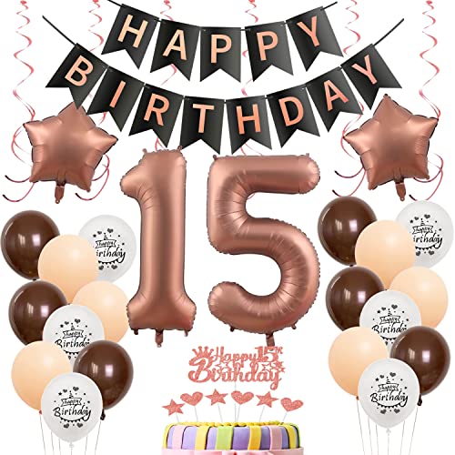 Luftballons 15 Geburtstag Mädchen Deko Set,Tortendeko 15. Geburtstag Mädchen,Folienballon 15 Geburtstag Mädchen Dekoration,Geburtstagdeko 15 Jahre Geburtstag Mädchen Ballon 15 Geburtstag deko Luftballons 15 Geburtstag Mädchen Deko Set,Tortendeko 15. Geburtstag Mädchen,Folienballon 15 Geburtstag Mädchen Dekoration,Geburtstagdeko 15 Jahre Geburtstag Mädchen Ballon 15 Geburtstag deko von Yishamei