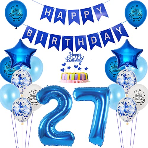 Luftballons 27. Geburtstag deko Mann blau,Folienballon 27 jahre Geburtstag dekoration Männer blau set,happy Birthday 27th Geburtstagsdeko 27 jahre Mann deko Ballon 27 Geburtstag Mann deko Luftballons 27. Geburtstag deko Mann blau,Folienballon 27 jahre Geburtstag dekoration Männer blau set,happy Birthday 27th Geburtstagsdeko 27 jahre Mann deko Ballon 27 Geburtstag Mann deko von Yishamei