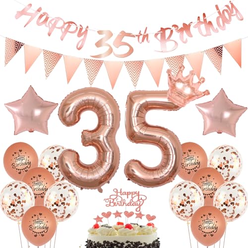 Luftballons 35 Geburtstag Frauen dekoration rosegold set,Ballon 35. Geburtstag Dekoration Frauen happy 35th birthday Girlanden,35 jahre Frau deko Geburtstagsdeko 35 jahre Frauen 35 jahre Tortendeko Luftballons 35 Geburtstag Frauen dekoration rosegold set,Ballon 35. Geburtstag Dekoration Frauen happy 35th birthday Girlanden,35 jahre Frau deko Geburtstagsdeko 35 jahre Frauen 35 jahre Tortendeko von Yishamei