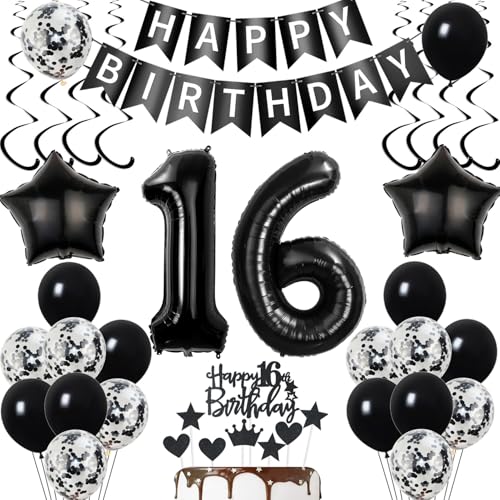 deko 16. geburtstag mädchen Junge deko Schwarz ballon 16. geburtstag deko mädchen Junge luftballon 16. Junge Tortendeko Schwarz geburtstagsdeko 16 Jahre Tortendeko 16 deko 16. geburtstag mädchen Junge deko Schwarz ballon 16. geburtstag deko mädchen Junge luftballon 16. Junge Tortendeko Schwarz geburtstagsdeko 16 Jahre Tortendeko 16 von Yishamei