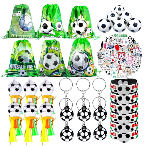 Yisscen 80PCS Fussball Party Mitgebsel, Fussball Deko Geburtstag Kinder, fußball deko geburtstag, fußball geburtstag deko für Jungen Mädchen Fußball Give Aways von Yisscen