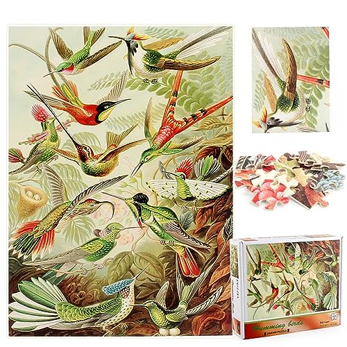 1000 Teile Puzzles für Erwachsene, Hummingbird/Garden/Darrell Bush Canoe Lake/Night Aurora Light Puzzle, Puzzles 1000 Teile Erwachsene, Hund Katze Meer Welt Schildkröten Puzzle für Kinder von Yiting