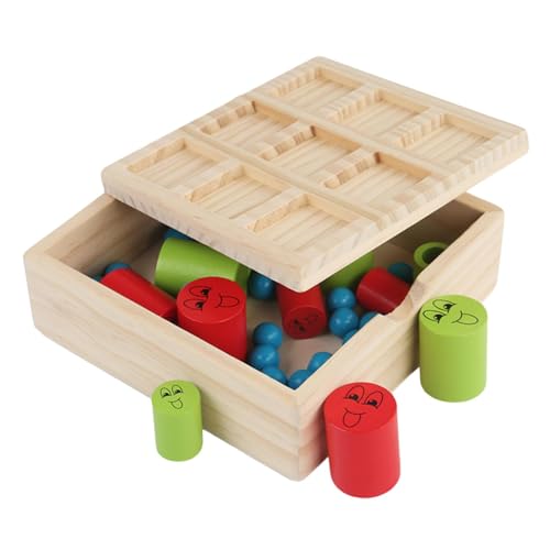 Yiurse Einzelschachspiel, Holzschachbrett - 2-in-1-Schachspiel aus Holz für Kinder,Lernaktivitäten mit glatten Oberflächen für Reisen, Schule, Outdoor, Zuhause von Yiurse