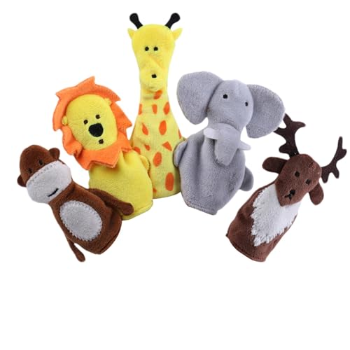 Yiurse Fingerpuppen,Tier-Fingerpuppen | 5 Stück Dinosaurier-Fingerpuppen | Weiches Plüsch-Fingerpuppenspielzeug für Kinder, Lernhilfe für die Geschichte, Mini-Plüschfiguren-Spielzeug von Yiurse