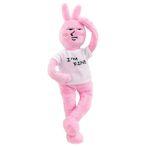 Yiurse Pink Stuffed Bunny,27.9 cm Cute Bunny Plushies | Soft Cuddly Animal Doll with Expressive Facial Expressions, Plush Figure for Living Room Bedroom Kids Room von Yiurse