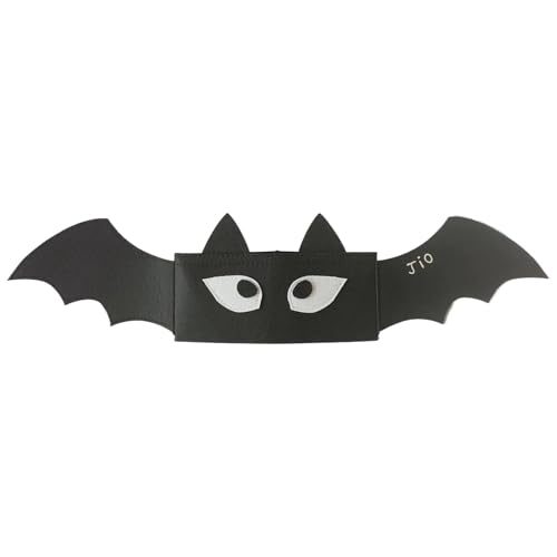 Yiurse Schwarzer Fledermaus-Hut-Kostüm, schwarze Fledermaus-Kostüm, Hut, Teufelskopfschmuck, Fledermausflügel, Kopfschmuck für Festivals, Halloween, Cosplay von Yiurse