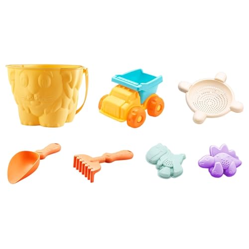 Yiurse Strand-Sand-Spielset, Kinder-Strand-Sandspielzeug-Set | 7-teiliges umweltfreundliches Sandkasten-Spielzeugset | Tierische Sandformen, Eimer, Schaufel-Werkzeugset für Spiele im Freien, Sommer, von Yiurse