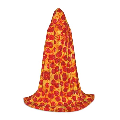 Yiyilong 3D-Pizza-Pepperoni-Druck, Kapuzenumhang mit Kapuze für Kinder mit Halloween, Weihnachten, Cosplay-Kostüm. von Yiyilong