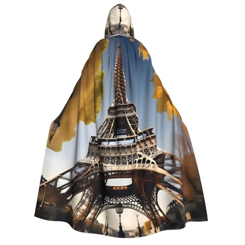 Yiyilong Cityscape Paris Eiffelturm Frankreich Druck Uni Erwachsene Kapuzenumhang Dekoration Umhang Cosplay Kostüme Halloween Hoodie Robe von Yiyilong