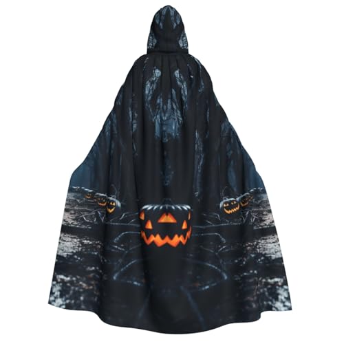 Yiyilong Happy Halloween Print Uni Erwachsene Kapuzenumhang Dekoration Umhang Cosplay Kostüme Halloween Hoodie Robe von Yiyilong