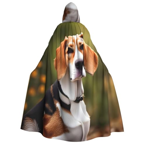 Yiyilong Kapuzenumhang mit Beagle-Hunde-Aufdruck, Uni, für Erwachsene, Dekoration, Cosplay-Kostüme, Halloween-Kapuzenmantel von Yiyilong