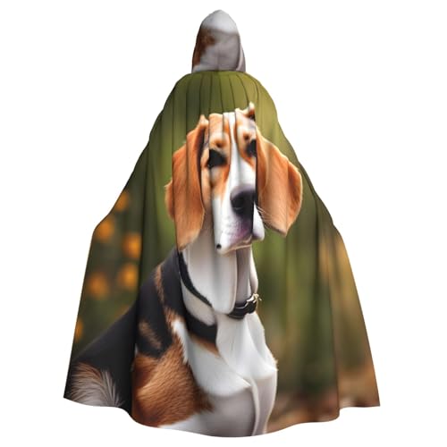 Yiyilong Uni Beagle Dog Print Halloween Christmas Cosplay Hooded Adult Party Decoration Hooded Cape von Yiyilong